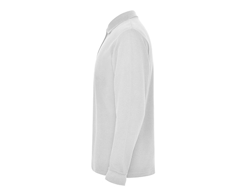 Roly Estrella Long Sleeve Polo Shirts - White