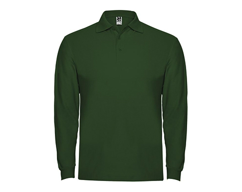 Roly Estrella Long Sleeve Polo Shirts - Bottle Green