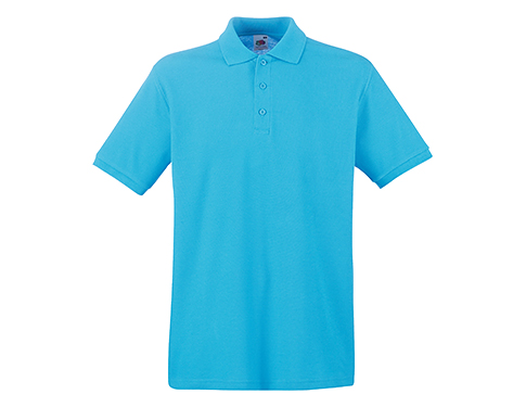 Fruit Of The Loom Premium Polo Shirts - Azure Blue
