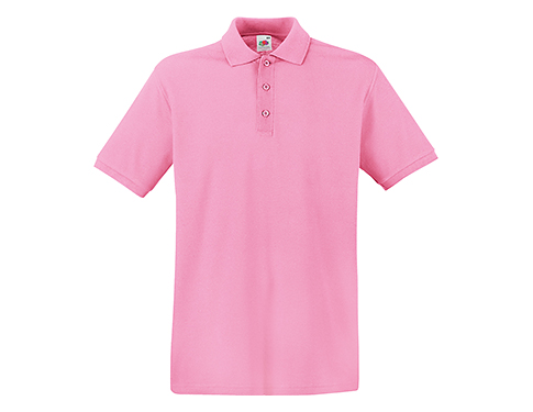 Fruit Of The Loom Premium Polo Shirts - Light Pink