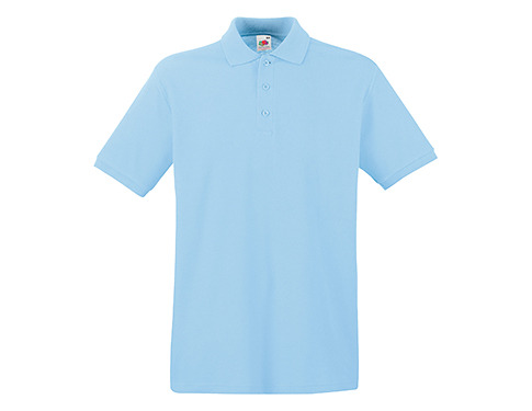 Fruit Of The Loom Premium Polo Shirts - Sky Blue