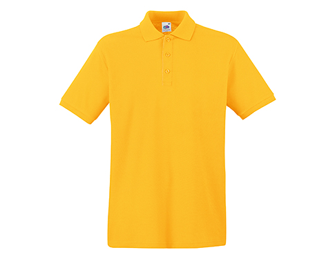 Fruit Of The Loom Premium Polo Shirts - Sunflower
