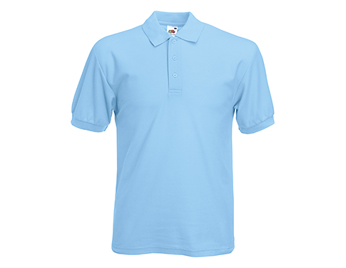 Fruit Of The Loom Value Weight Polo Shirts - Sky Blue