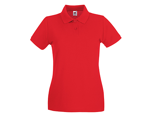 Fruit Of The Loom Women's Fit Polos - Red