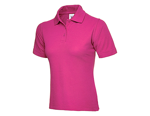 Uneek Ladies Classic Polo Shirts - Hot Pink
