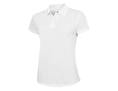 Uneek Ladies Super Cool Workwear Polo Shirts - White
