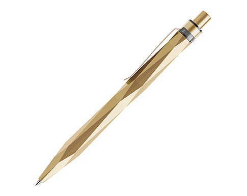 Prodir QS20 Peak Pens - Stone - Satin Metal Clip - Gold