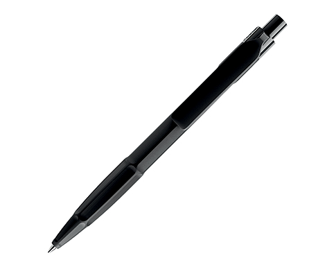 Prodir QS20 Peak Pen - Soft Touch - Transparent Clip - Black