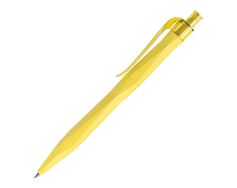Prodir QS20 Peak Pen - Soft Touch - Transparent Clip - Yellow