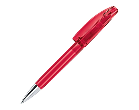 Senator Bridge Pens Deluxe Clear - Cherry Red