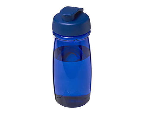 H20 Splash 600ml Flip Top Water Bottles - Trans Blue