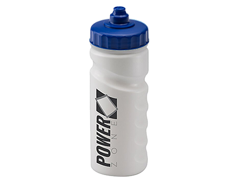 Biodegradable Contour Grip 500ml Sports Bottles - Valve Cap - Dark Blue