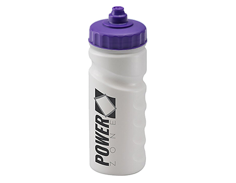 Biodegradable Contour Grip 500ml Sports Bottles - Valve Cap - Purple
