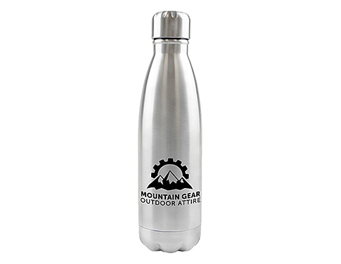 Denver Plus Insulated 500ml Metal Sports Drinks Bottles - Silver