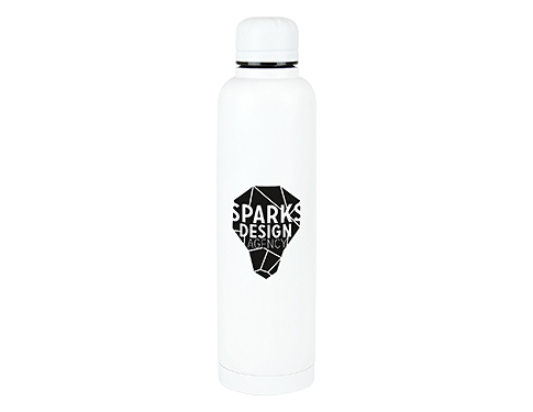 Ontario 550ml Stainless Steel Water Bottles - White