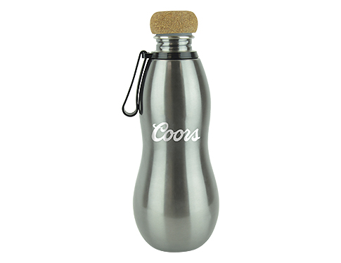 Hourglass 690ml Stainless Steel Water Bottles - Gunmetal