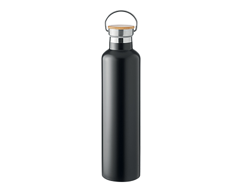 Hudson 1 Litre Vacuum Insulated Drinking Bottles - Black