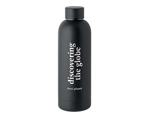 Liberty 500ml Vacuum Insulated Recycled Stainless Steel Water Bottles - Black