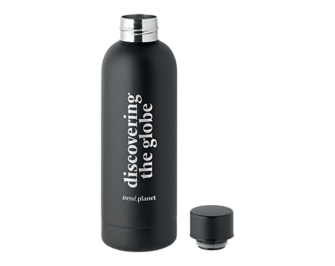 Liberty 500ml Vacuum Insulated Recycled Stainless Steel Water Bottles - Black