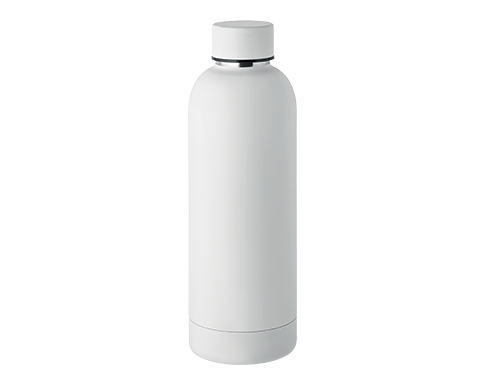 Liberty 500ml Vacuum Insulated Recycled Stainless Steel Water Bottles - White