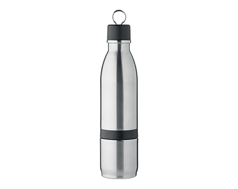Pendleton 500ml Double Wall Vacuum Insulated Water Bottles With Tumbler - Silver