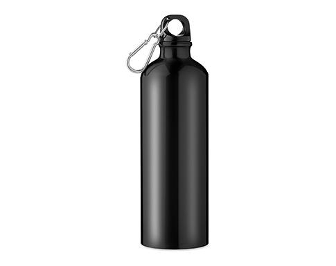 Scarsdale 750ml Aluminium Carabiner Water Bottles - Black