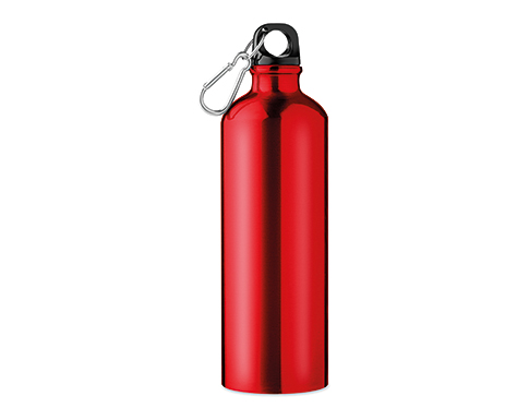 Scarsdale 750ml Aluminium Carabiner Water Bottles - Red