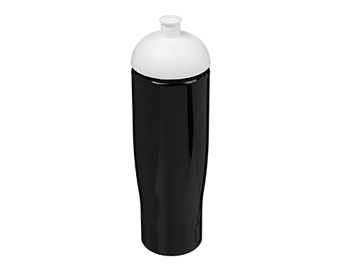 H20 Marathon 700ml Domed Top Sports Bottles - Black / White