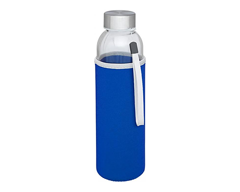 Bergen 500ml Glass Bottles With Pouch - Royal Blue