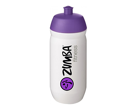 HyrdoFlex 500ml Squeezy Water Bottles - White / Purple
