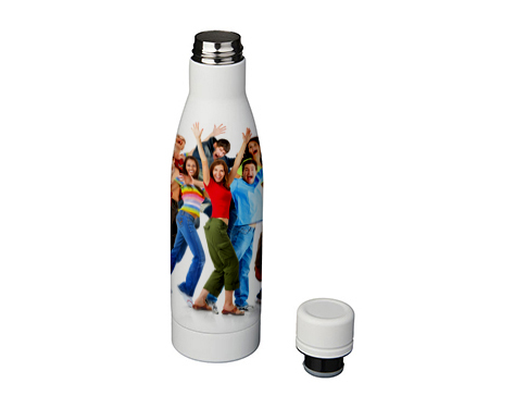 Serenity 500ml Copper Vacuum Insulated Sports Bottles - White