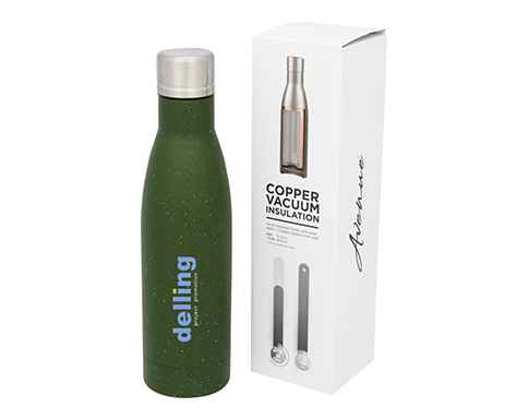 Lunar 500ml Speckled Copper Vacuum Insulated Water Bottles - Forest Green