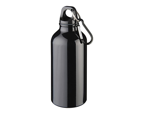 Michigan 400ml RCS Certified Recycled Aluminium Water Bottles - Black