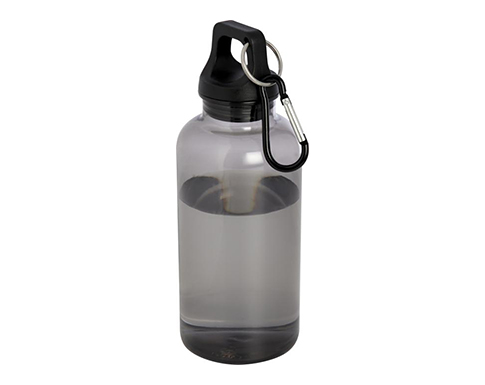 Danube 400ml RCS Certified Recycled Plastic Water Bottle With Carabiner - Black