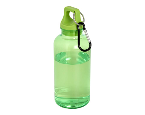 Danube 400ml RCS Certified Recycled Plastic Water Bottle With Carabiner - Green