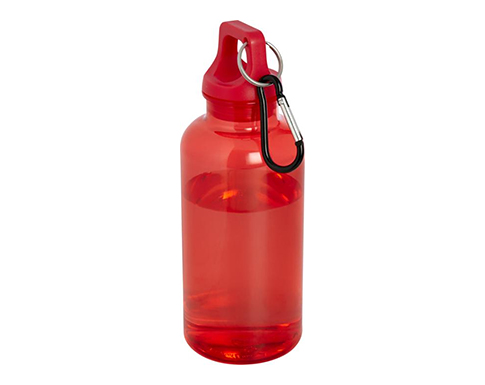 Danube 400ml RCS Certified Recycled Plastic Water Bottle With Carabiner - Red