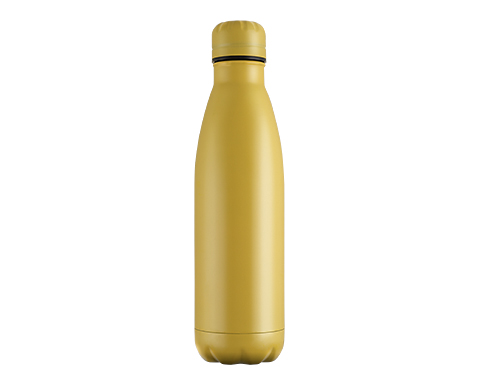 Emotion 500ml Powder Coated Insulated Drinks Bottles - Yellow