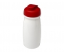 H20 Splash 600ml Flip Top Water Bottles - White / Red