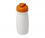 H20 Splash 600ml Flip Top Water Bottles - White / Orange