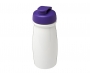 H20 Splash 600ml Flip Top Water Bottles - White / Purple