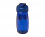 H20 Splash 600ml Flip Top Water Bottles - Trans Blue