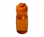 H20 Splash 600ml Flip Top Water Bottles - Trans Orange