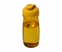 H20 Splash 600ml Flip Top Water Bottles - Trans Yellow