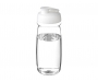H20 Splash 600ml Flip Top Water Bottles - Clear / White