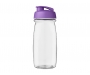 H20 Splash 600ml Flip Top Water Bottles - Clear / Purple