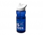H20 Impact 650ml Spout Lid Eco Water Bottles - Trans Blue / White