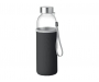 Cologne Glass Drinking Bottle With Neoprene Pouch - Black