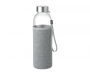 Cologne Glass Drinking Bottle With Neoprene Pouch - Grey