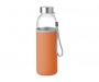 Cologne Glass Drinking Bottle With Neoprene Pouch - Orange