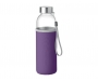 Cologne Glass Drinking Bottle With Neoprene Pouch - Purple